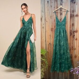 Lulu's Green Backless Dress